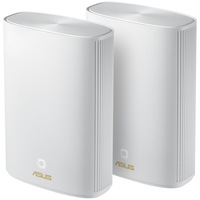 Sistem Wi-Fi Mesh ASUS ZenWiFi AX Hybrid XP4 (2-PK), AX1800 + AV1300, Dual-Band, acoperire 500m², Quad-Core 1.2GHz CPU, 256MB/512MB Flash/RAM, Gigabit, AiProtection Pro, Adaptive QoS, VPN server/client, IPTV, OFDMA, Beamforming, AiMesh