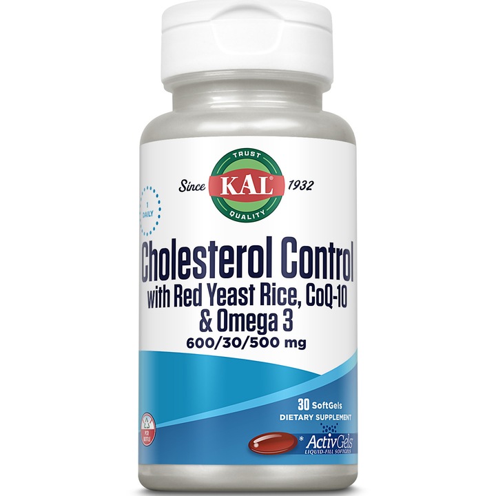 Cholesterol Control Red Yeast Rice CoQ10 KAL, Secom, 30 capsule moi