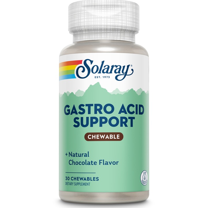 Gastro Acid Support Solaray, Secom, 30 tablete masticabile