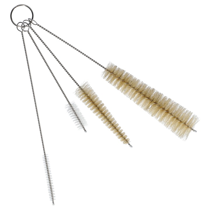 Set Perii De Curatare Recipientelor, Auriu, 4 Bucati, Multifunctional, Elastic, Ideal Pentru Sticle De Cafea Si Zone Greu Accesibile, Manopera De Inalta Calitate, De Lunga Durata