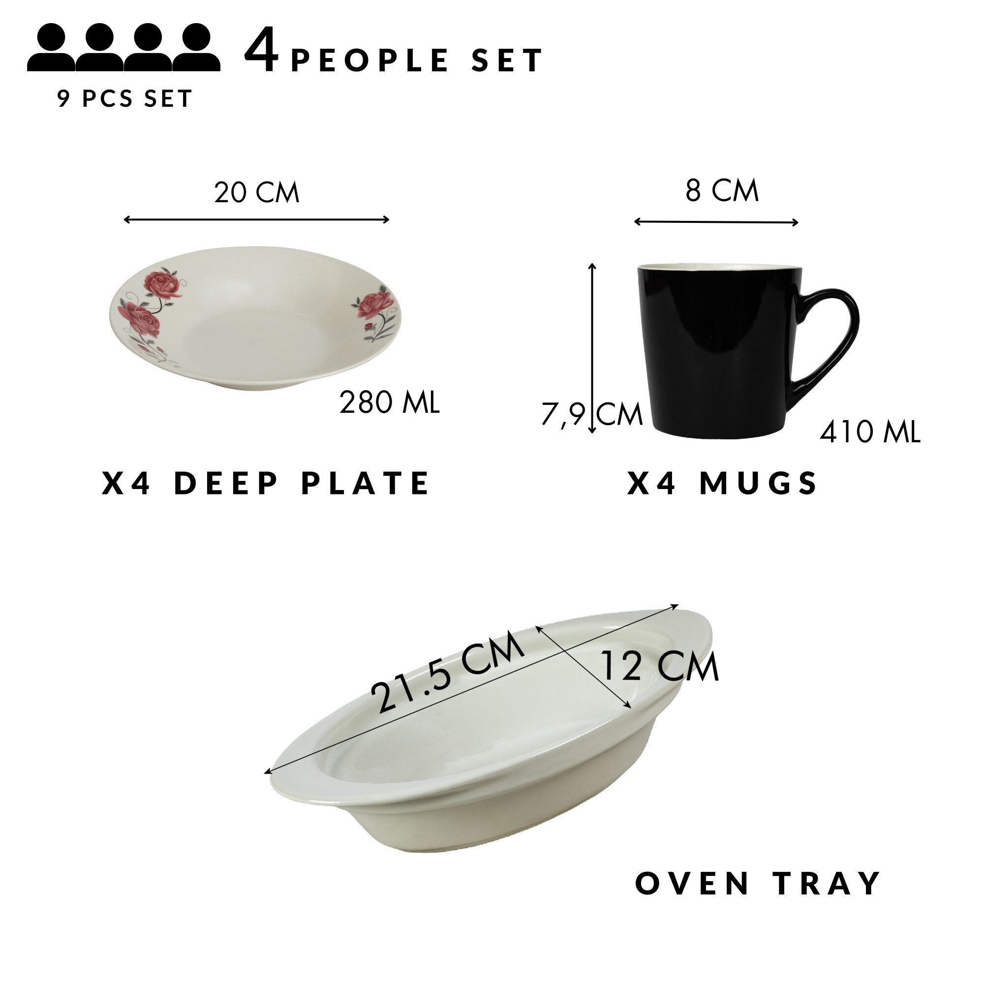 Tognana Sabrina Cipria dinnerware Set (18 Pcs )