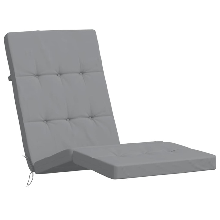 Комплект от 2 x възглавници за шезлонг, Zakito Europe, полиестер, 180 x 55 x 7 см, сив
