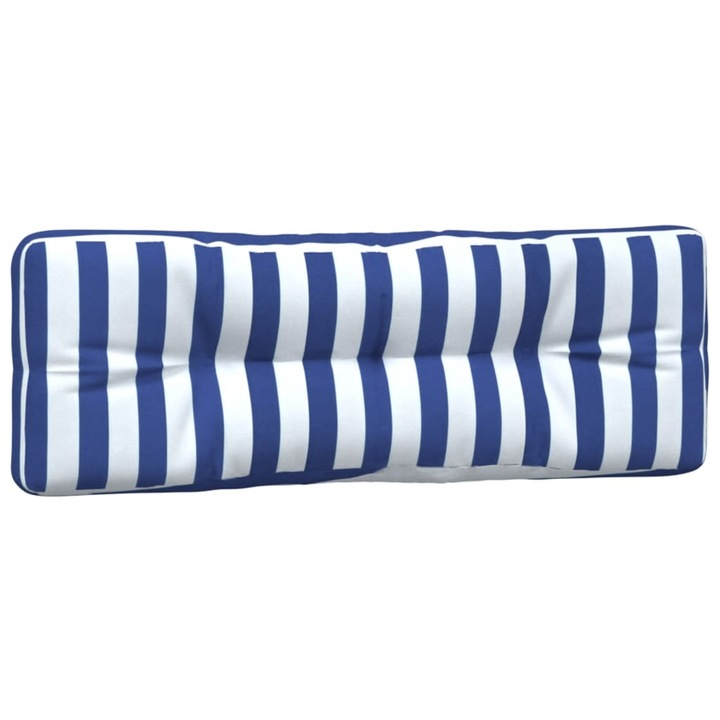 Комплект палетни възглавници vidaXL, 3 бр, Синьо-бели ивици, Текстил, 6.3 Kg