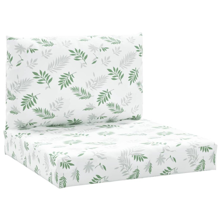 Set perne pentru paleti vidaXL, 2 buc., model de frunze, tesatura oxford, 1.7 Kg