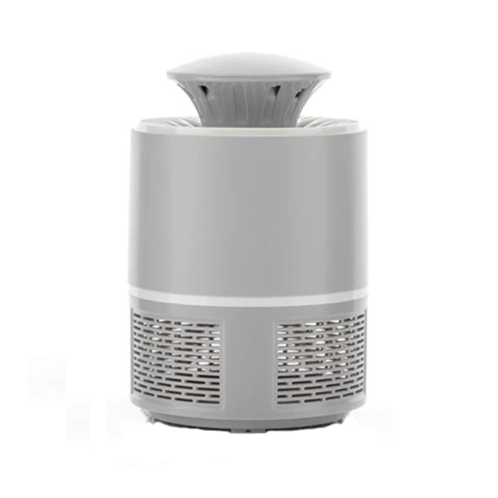 Засмукваща лампа против комари InnovaGoods V058, За помещения до 50 m², Сваляем контейнер, Вграден вентилатор, LED ултравиолетова светлина, Захранващ USB кабел, Мощност 5 W