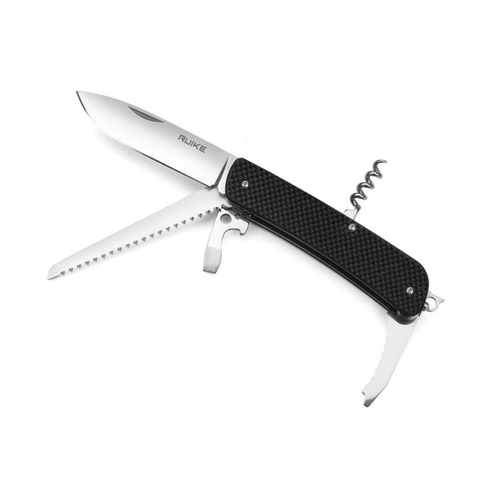 Нож RUIKE L32-B, Сгъваем, Ежедневен, Мултифункционален, Черен