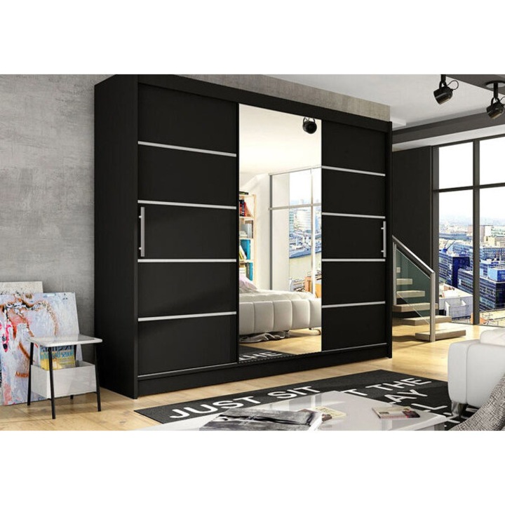 Gardróbszekrény Closico 131 (Fekete), 25x21.5x5.8cm