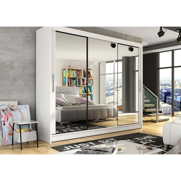 Gardróbszekrény Atlanta 119 (Fehér), 250x215x58cm