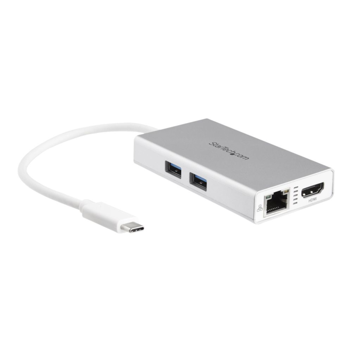 USB-C многопортов адаптер, StarTech, DKT30CHPDW, сребрист