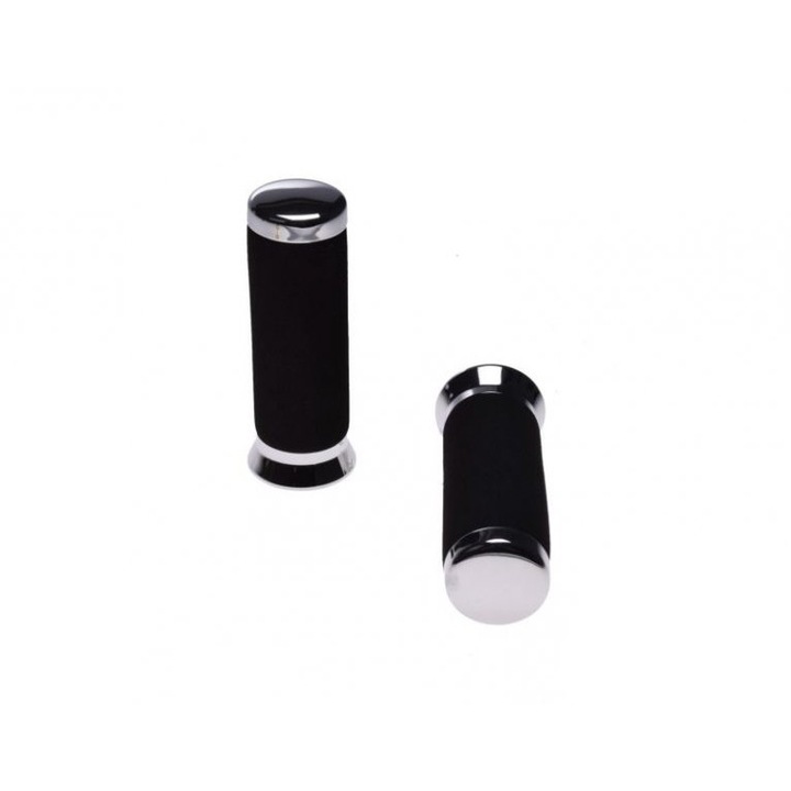 Set mansoane moto, lungime 150mm, culoare negru/argintiu