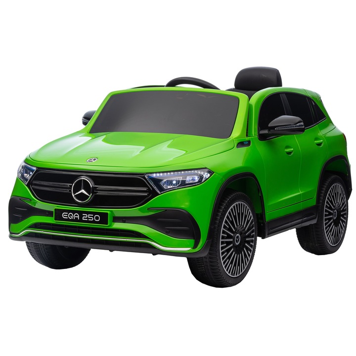 Електрическа кола Premier 4x4 Mercedes EQA 250, 12V, EVA гумени джанти, екологична кожена седалка, зелена