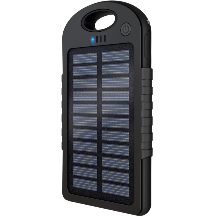 Външна батерия със соларен заряд 5000 mAh 2 x USB