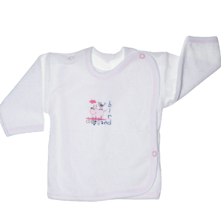 Bluza cu maneca lunga de frotir pentru fete Koala B1100A-62, Alb 98807