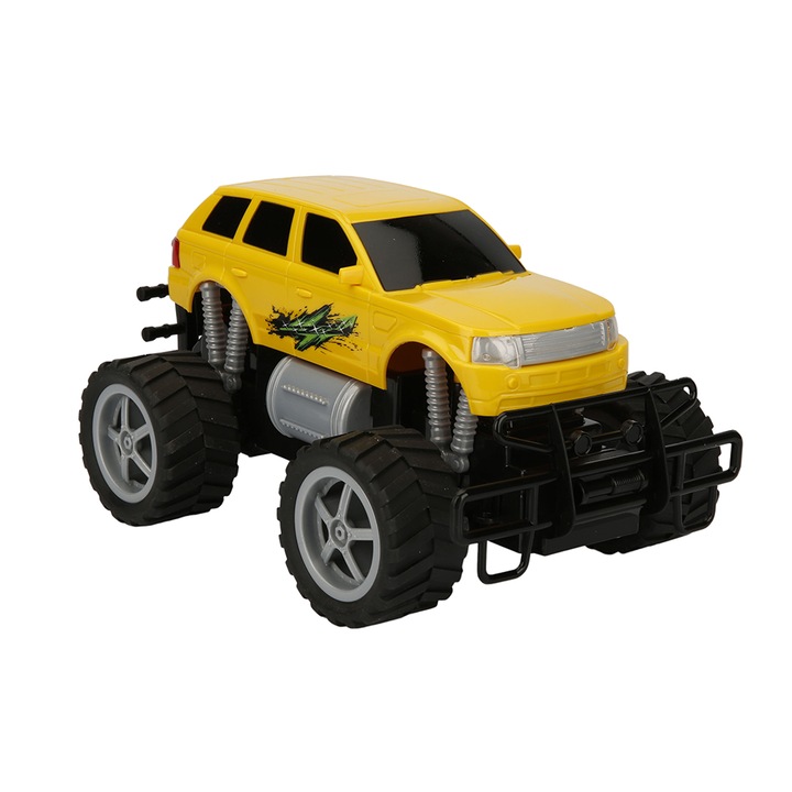 Suncon RC Jeep Jumbo Wheels játékautó, 1/18, sárga