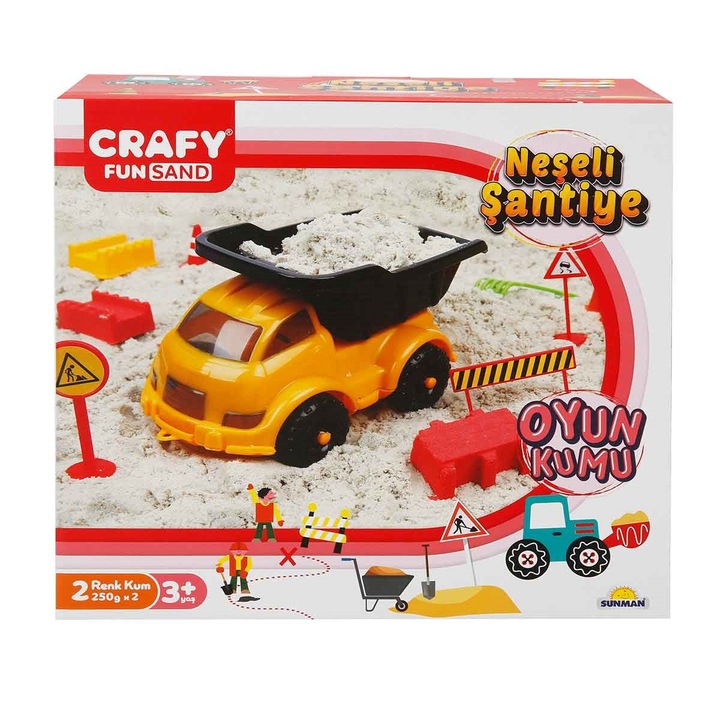 Комплект Crafty Fun Sand - Строителна площадка, 14 части