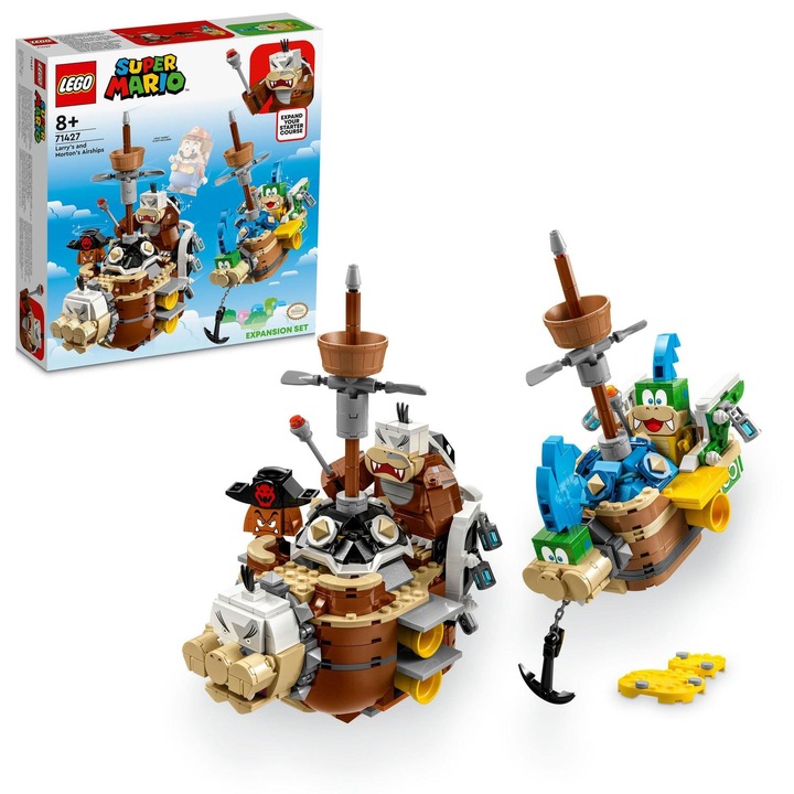 LEGO® Super Mario™ - Set de extindere - Zepelinele lui Larry si Morton 71427, 1062 piese