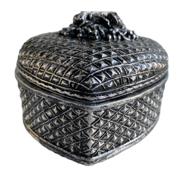 Ékszerdoboz, szív alakú, 12cm