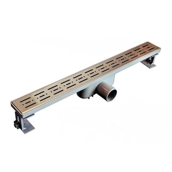 Rigola dus PVC cu gratar metal 30 cm Rigola dus PVC cu gratar metal 30 cm