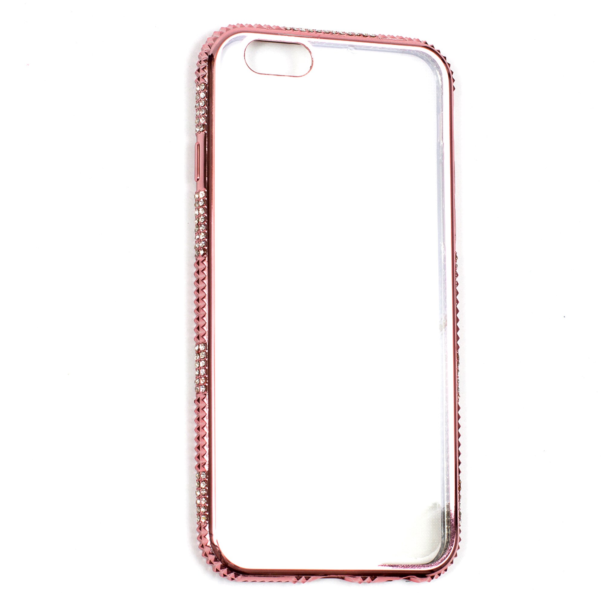 Husa Rhinestone Silicon, Electroplating Cu Cristale, iPhone 6 / 6S, Rose Gold