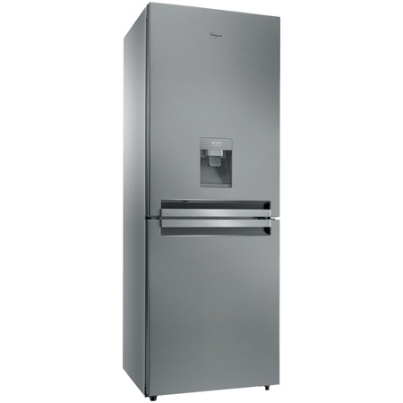 Combina frigorifica Whirlpool BTNF 5011 OX AQUA, 445 l, Clasa A+, Full No Frost, 6th Sense , Dispenser apa, H 195.5 cm, Inox