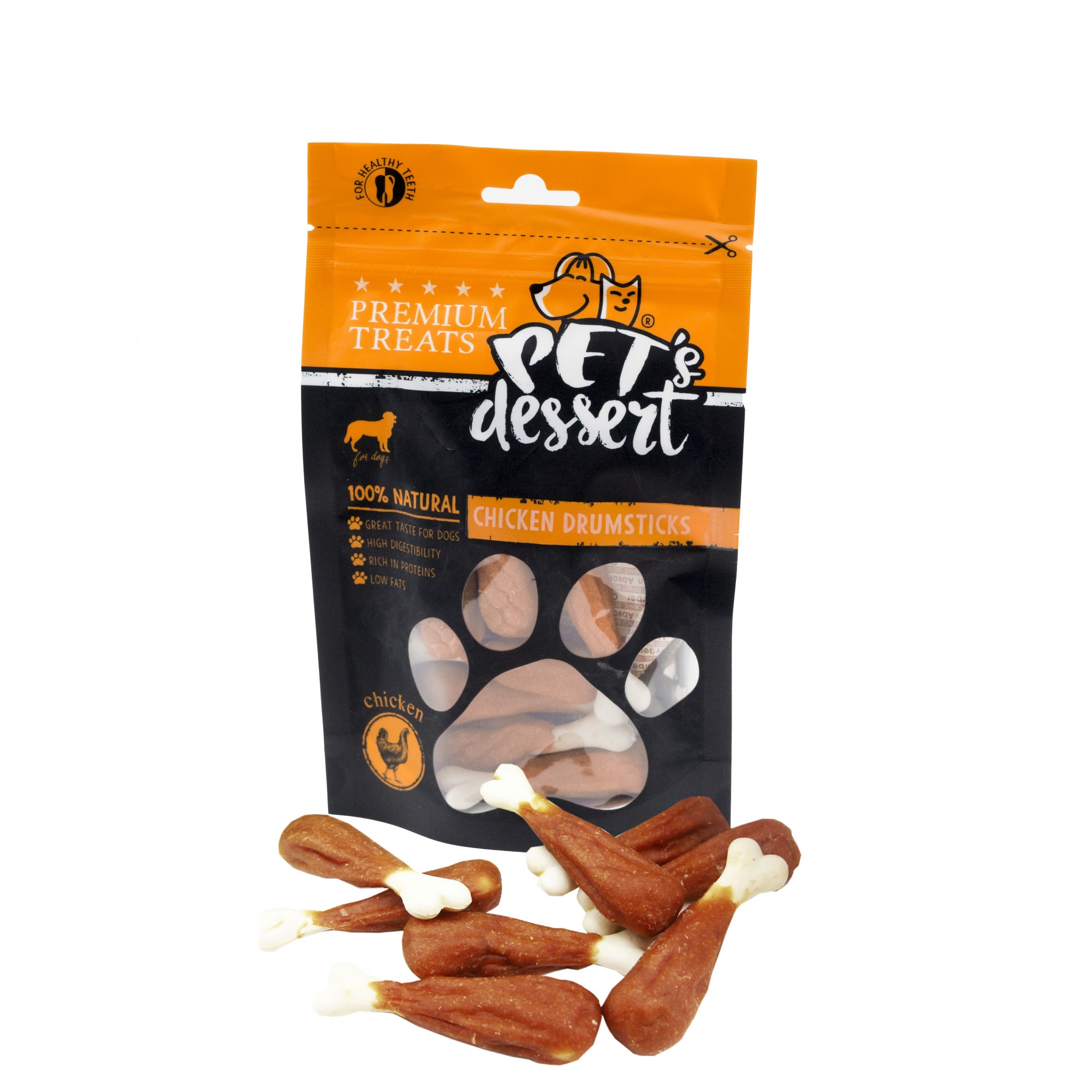Recompense pentru caini Pet 'S Dessert Lsc-32, Chicken Drumsticks, 80 g