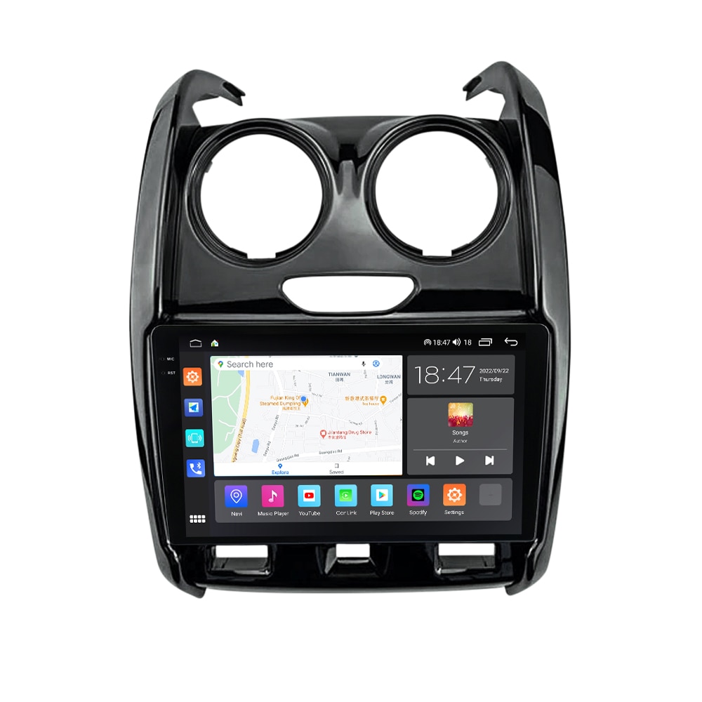 Navigatie GPS NAVI-IT compatibil cu Renault Sandero Dacia Duster Captur  Lada Xray,Tesla Style, ANDROID 13, Carplay&Android Auto, 10 inch , 4+64GB,  Internet, Aplicatii, Waze, GPS