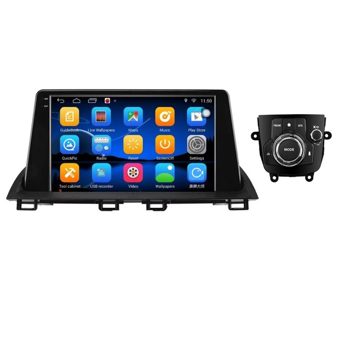 Navigatie Mazda 3 din 2013-2019, NAVIGPS, Rezolutie 2K, Ecran QLED 9.5 inch, 8GB RAM si 128GB ROM, Android, Procesor Octacore, Slot sim 4G, Sunet DSP, Wireless Carplay si Android Auto, Camera Marsarier