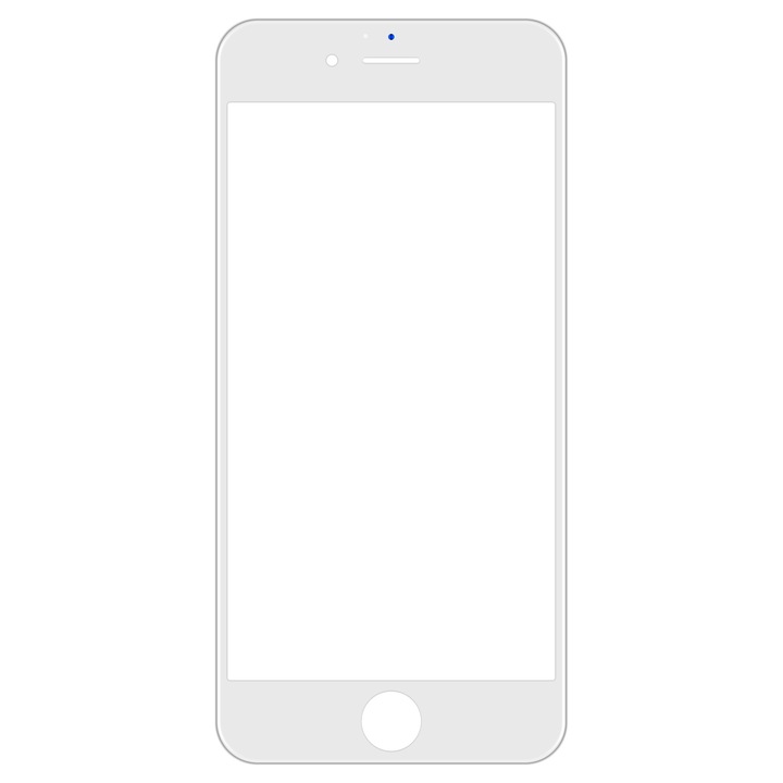 Стъкло за екран на Apple iPhone 6, с рамка и OCA лепило, Бял