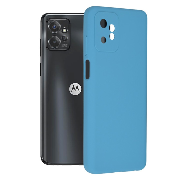Капак за Motorola Moto G Power 5G, изработен от силикон, анти-пръстови отпечатъци, Blue Denim