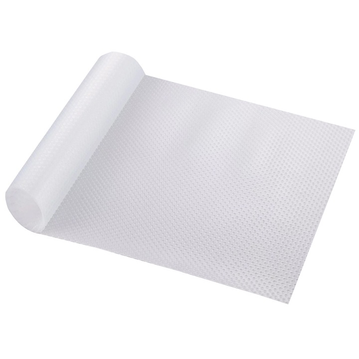 Folie antialunecare si protectie sertare, etajere, rafturi, transparenta, 45x250 cm, PS7