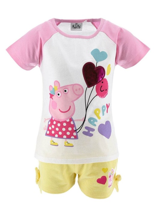 2 darabos rövid ujjú készlet, Peppa Pig 18131, Sárga