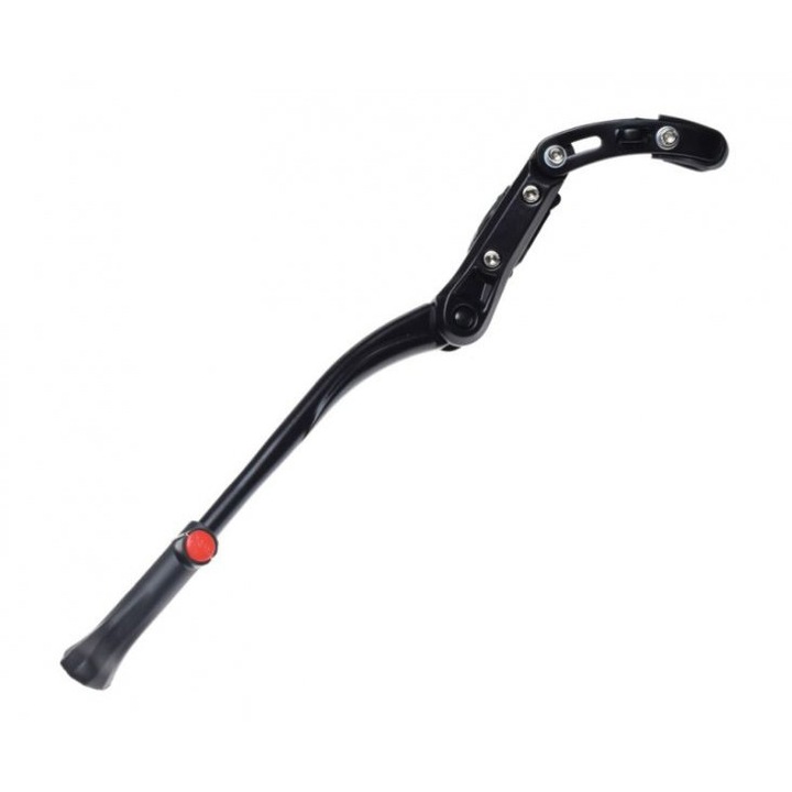 Алуминиев страничен крик, заден монтаж на рамката, регулируем 24"-28", черен цвят, за велосипеди с дискови спирачки, тегло 453г