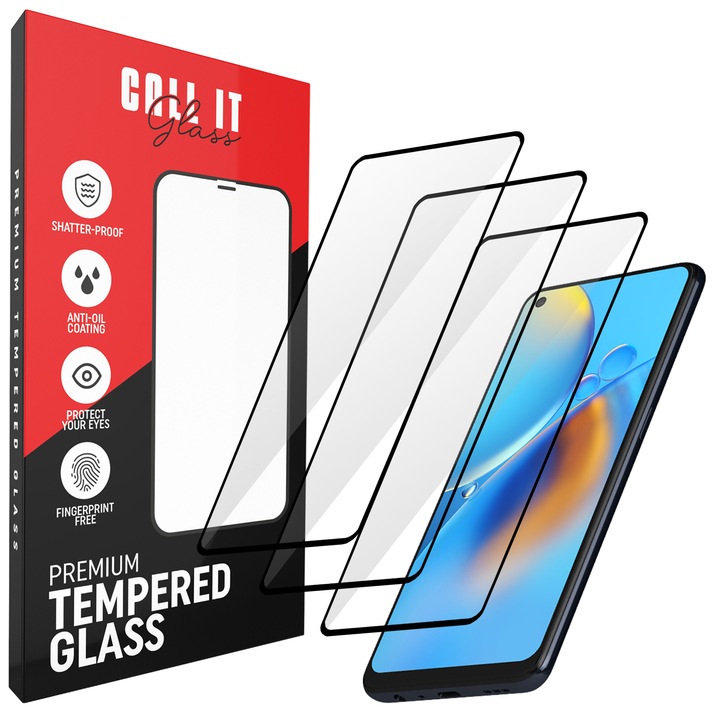 3 Call It Glass™ védőfólia készlet Oppo A74 4G-hez Premium Ultra Transparent Glass-ből