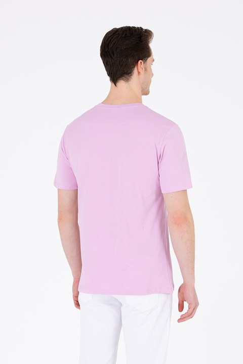 U.S. Polo Assn., Тениска с тропическа щампа, Тюркоаз/Кралско Синьо/Лилав