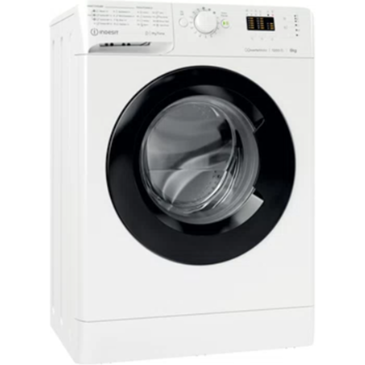 Masina de spalat rufe Slim Indesit New MyTime MTWSA61294WKEE, 6 kg, 1200 rpm, Clasa C, Fast Cycles, Motor Inverter, Display LED, Alb