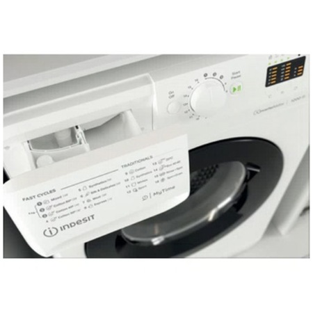 Пералня Indesit Slim New MyTime MTWSA61294WKEE, 6 кг, 1200 об/мин, Инверторен мотор, Бял