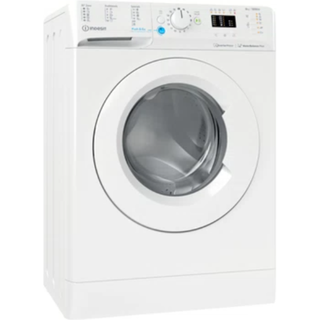 Masina de spalat rufe Slim Indesit INNEX BWSA61294WEUN, 6 kg, 1200 rpm, Clasa C, Push&Go, Motor Inverter, Display LED, Alb
