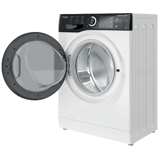 Masina de spalat rufe Slim Whirlpool WRSB7259DEU, 7 kg, 1200 rpm, Clasa B, Motor Inverter, Display Big digital, Negru