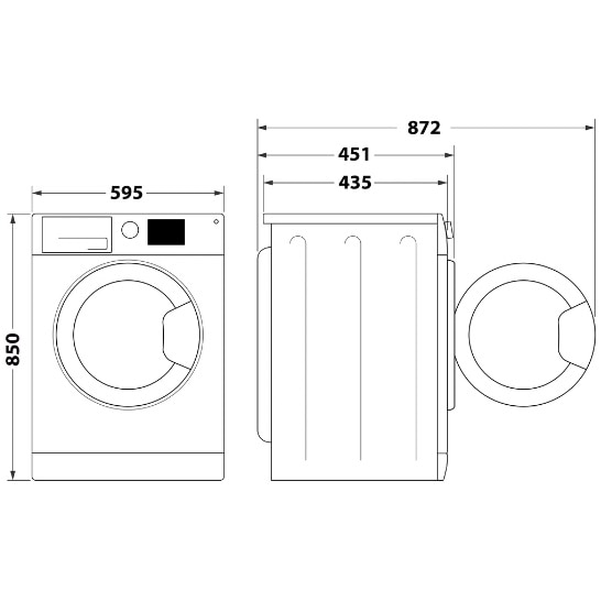 Masina de spalat rufe Slim Whirlpool WRSB7259DEU, 7 kg, 1200 rpm, Clasa B, Motor Inverter, Display Big digital, Negru