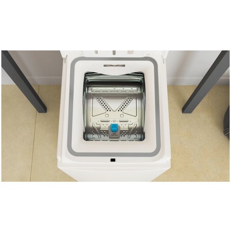 Masina de spalat rufe cu incarcare verticala Whirlpool TDLRBX6252BSEU, 6 kg, 1200 rpm, Tehnologia al-6lea Simt, Clasa B, Motor Inverter ZEN, Display digital, Alb