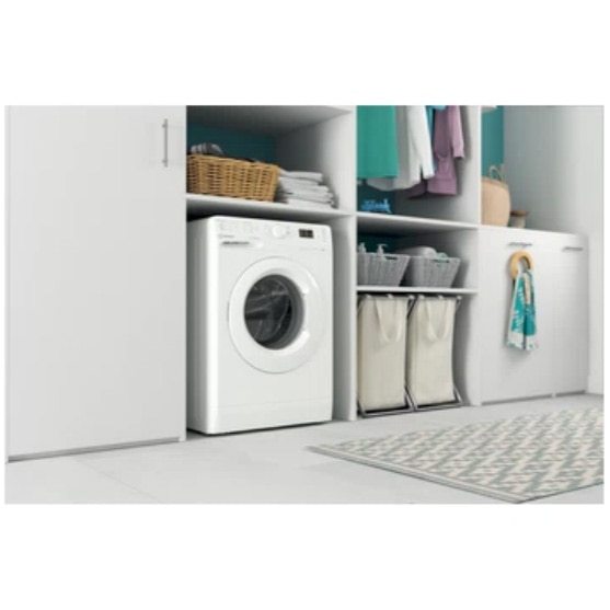 Masina de spalat rufe Indesit New MyTime MTWA 81495 W EU, 8 kg, 1400 rpm, Clasa B, Fast Cycles, Motor Inverter, Display LED, Alb