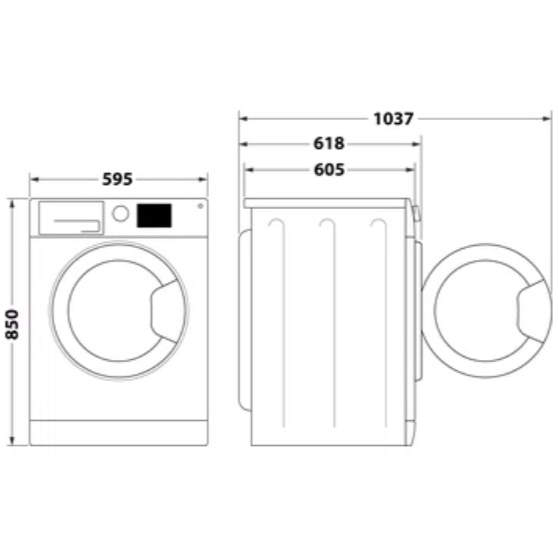 Masina de spalat rufe Indesit New MyTime MTWA 81495 W EU, 8 kg, 1400 rpm, Clasa B, Fast Cycles, Motor Inverter, Display LED, Alb