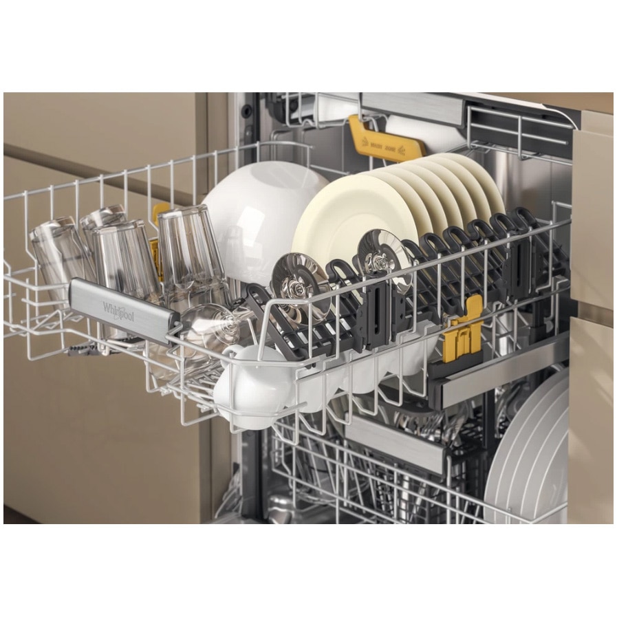 Masina de spalat vase incorporabila Whirlpool W8IHT58TS, 14 seturi, 8 programe, MaxiSpace, Tehnologia Al 6-lea Simt, Clasa B, PowerCleanPro, Pornire cu intarziere, 60 cm