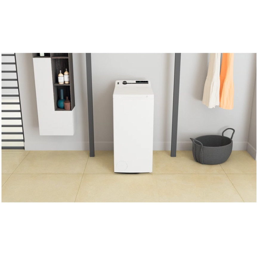 Masina de spalat rufe cu incarcare verticala Whirlpool TDLRB6241BSEU, 6 kg, 1200 rpm, Clasa C, Motor Inverter, Display digital, Tehnologia al-6lea Simt, Alb