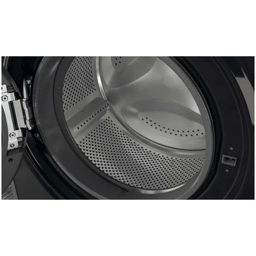 Masina de spalat rufe Hotpoint Natis NLCD946BSAEUN, 9 kg, 1400 rpm, Clasa A, Motor Inverter, Steam Refresh, Steam Hygiene, Display LCD, Negru