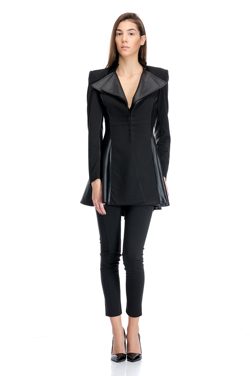 Sacou Lisette lucrat exclusiv manual Gloria Betty, Negru, M