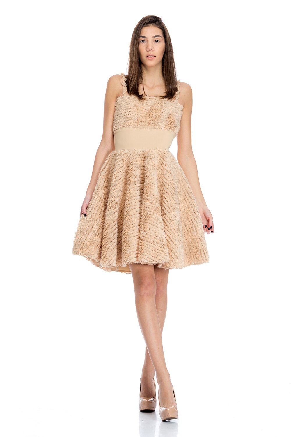 Rochie Marie lucrata exclusiv manual Gloria Betty, Nude