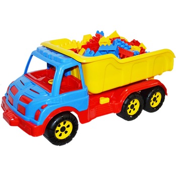 Jucarie Roben Toys, Camion 60cm din plastic cu cuburi Jucarie Roben Toys, Camion 60cm din plastic cu cuburi