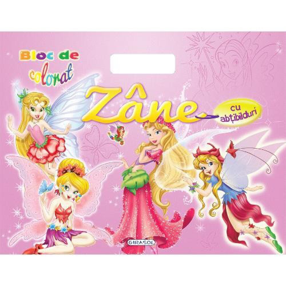 Bloc de colorat cu abtibilduri. Zane