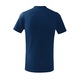 Tricou pentru copii, 100% Bumbac, Cusaturi laterale, Guler cu tiv ingust din raiat si 5% adaos de elastan, Finisaj cu silicon, Albastru inchis, 134 cm, 8 ani